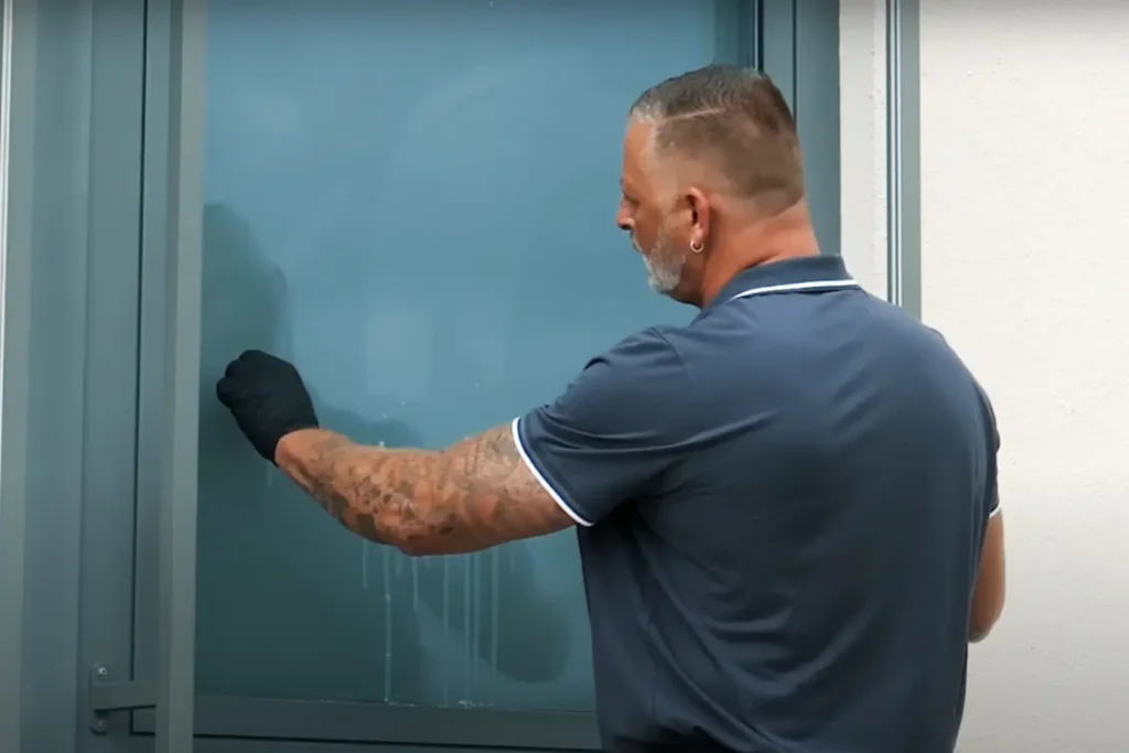 Step by step process of cleaning windows